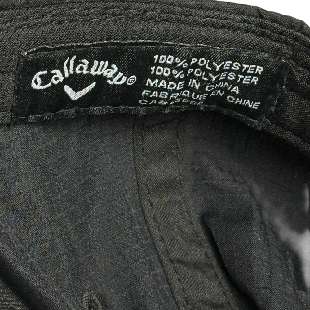 Callaway Odyssey Golf Hat Cap Black Flex Fit Embroidered Logo EUC Outdoors Hike - Picture 4 of 6